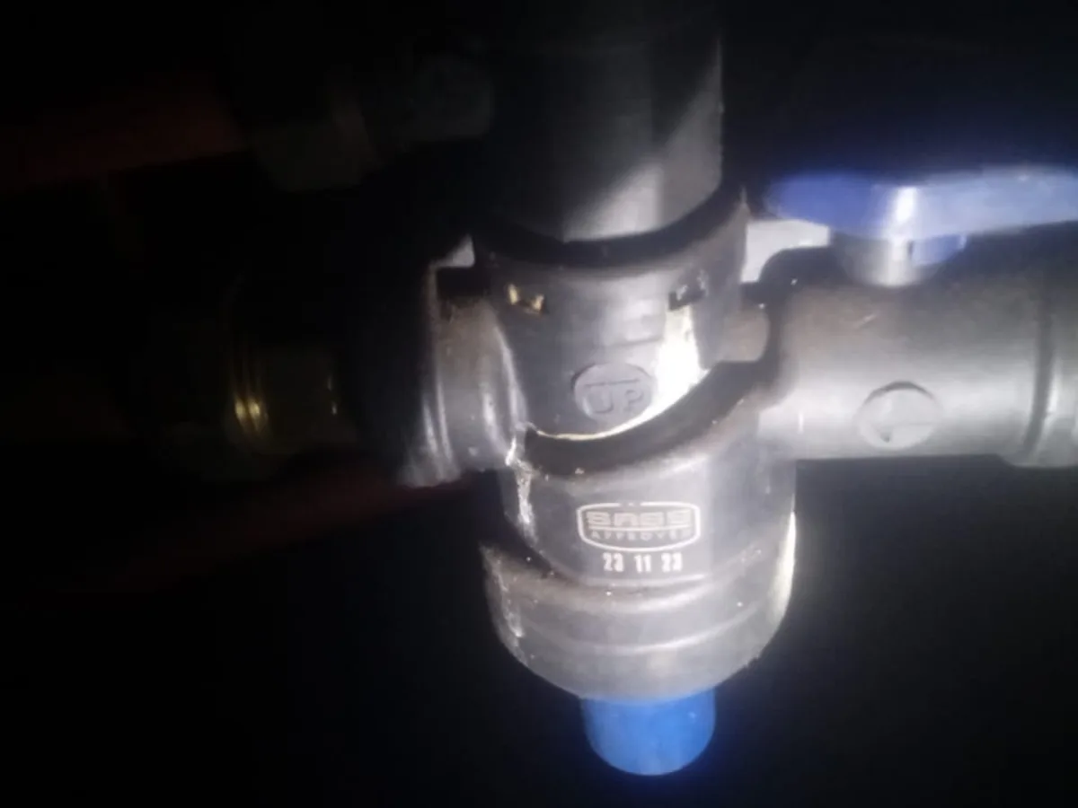Close-up of completed plumbing repair work