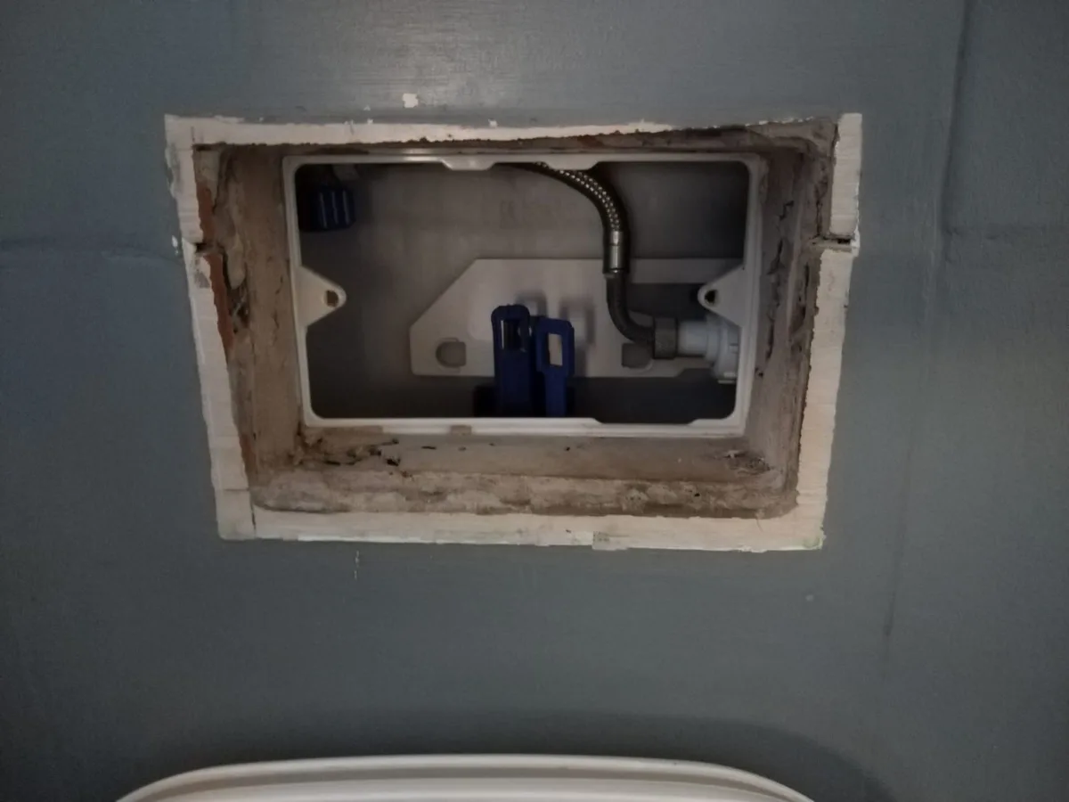 Close-up of completed plumbing repair work