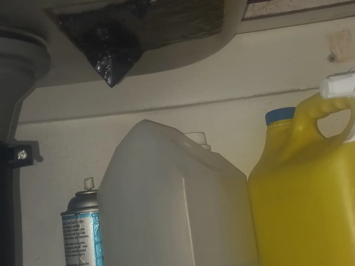 Close-up of completed plumbing repair work