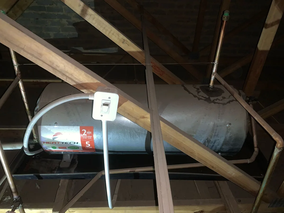 Close-up of completed plumbing repair work