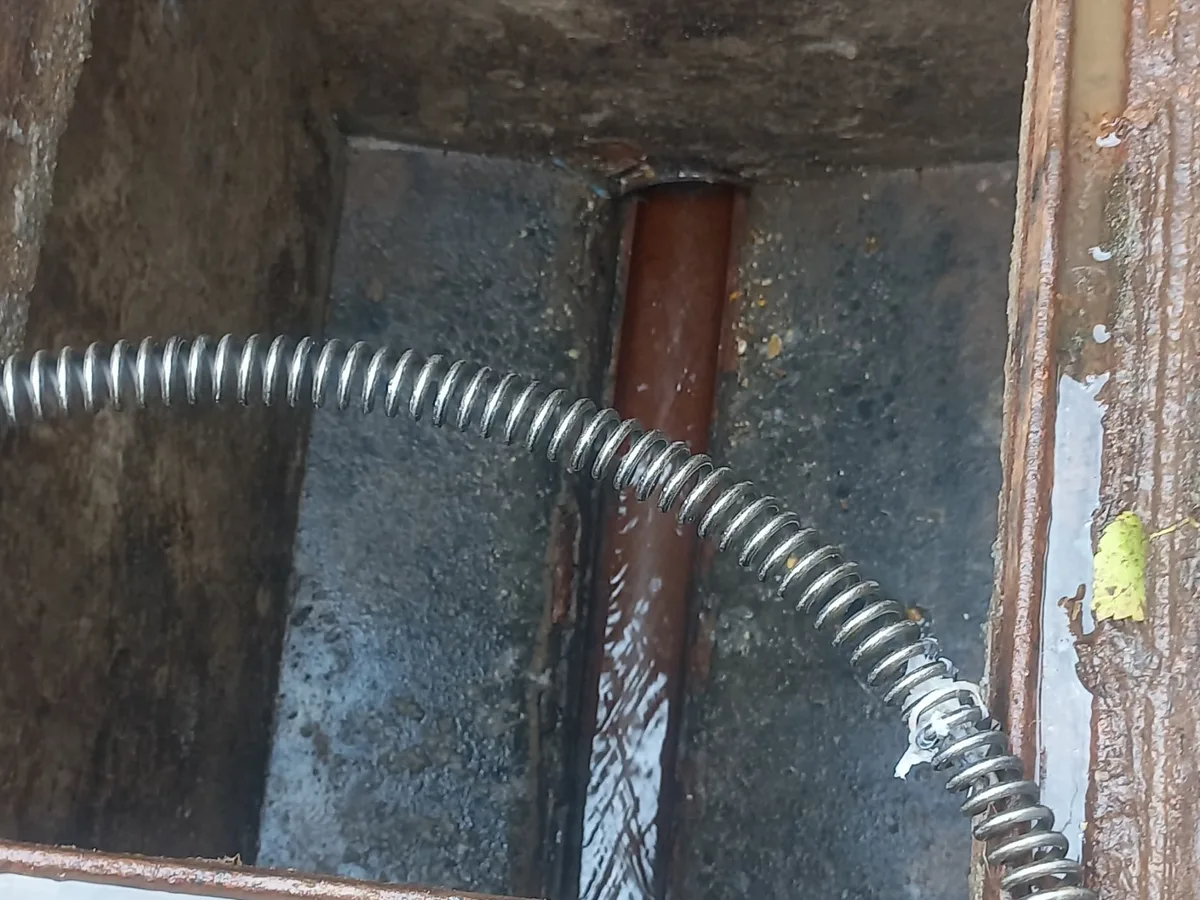 Close-up of completed plumbing repair work