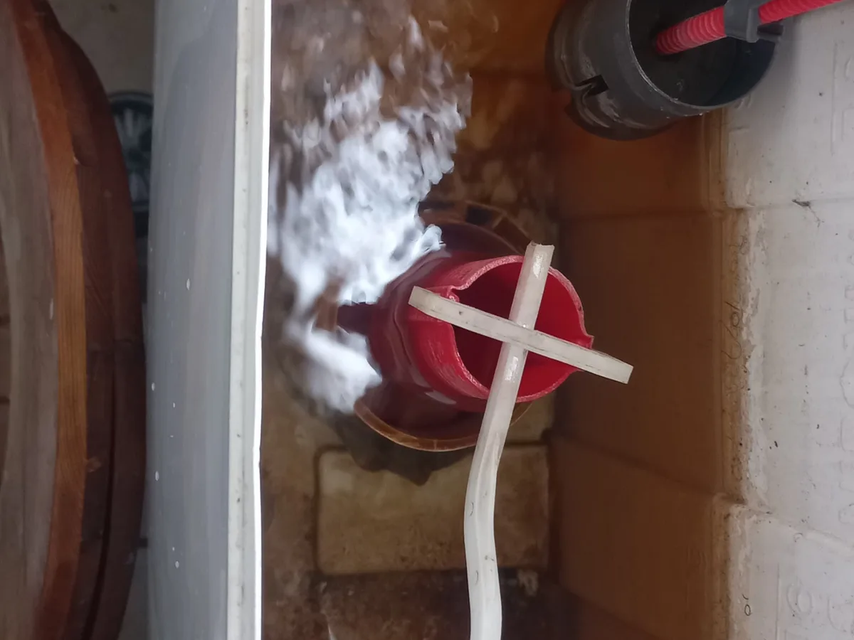 Close-up of completed plumbing repair work