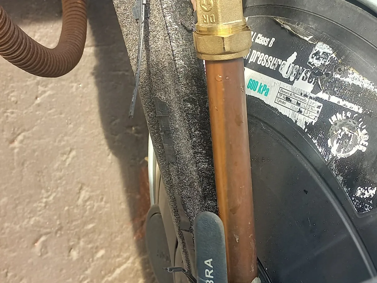 Close-up of completed plumbing repair work