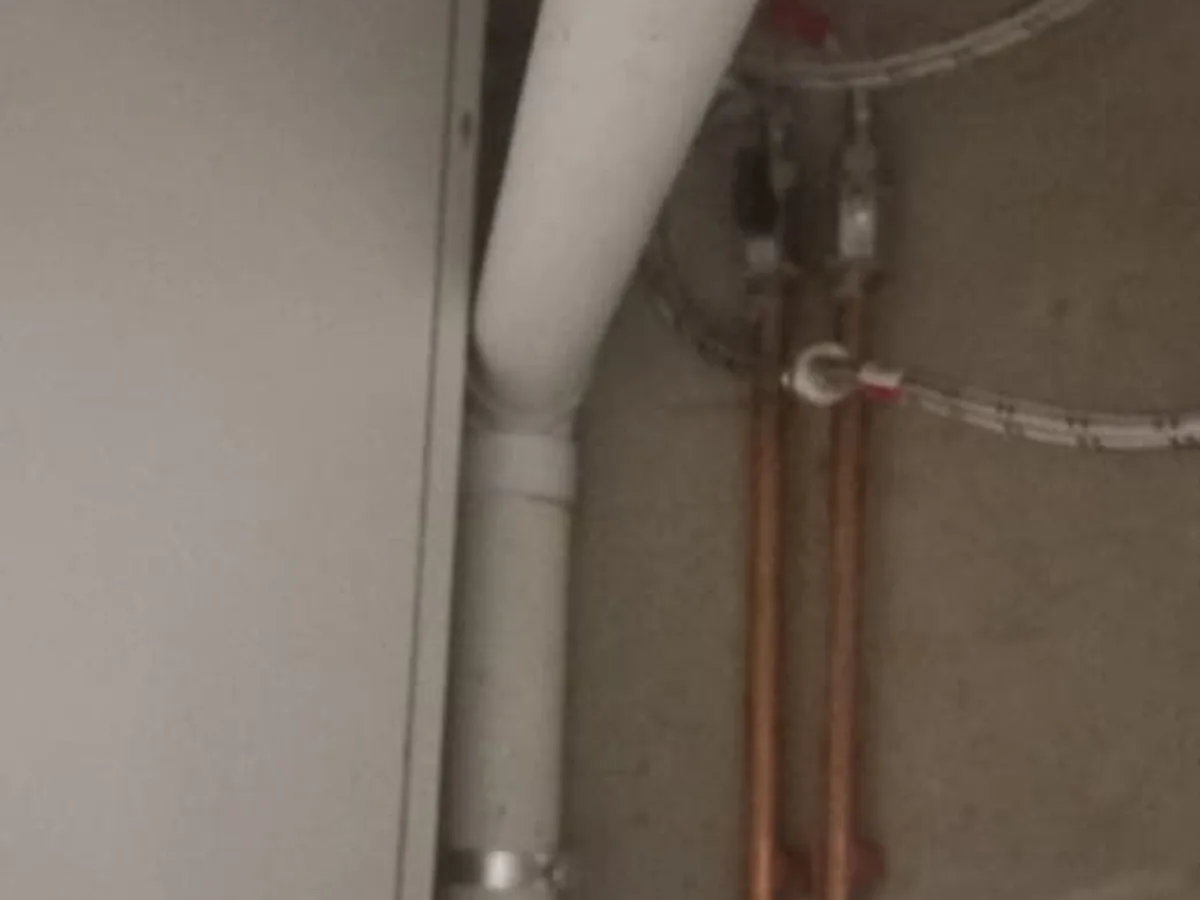 Close-up of completed plumbing repair work
