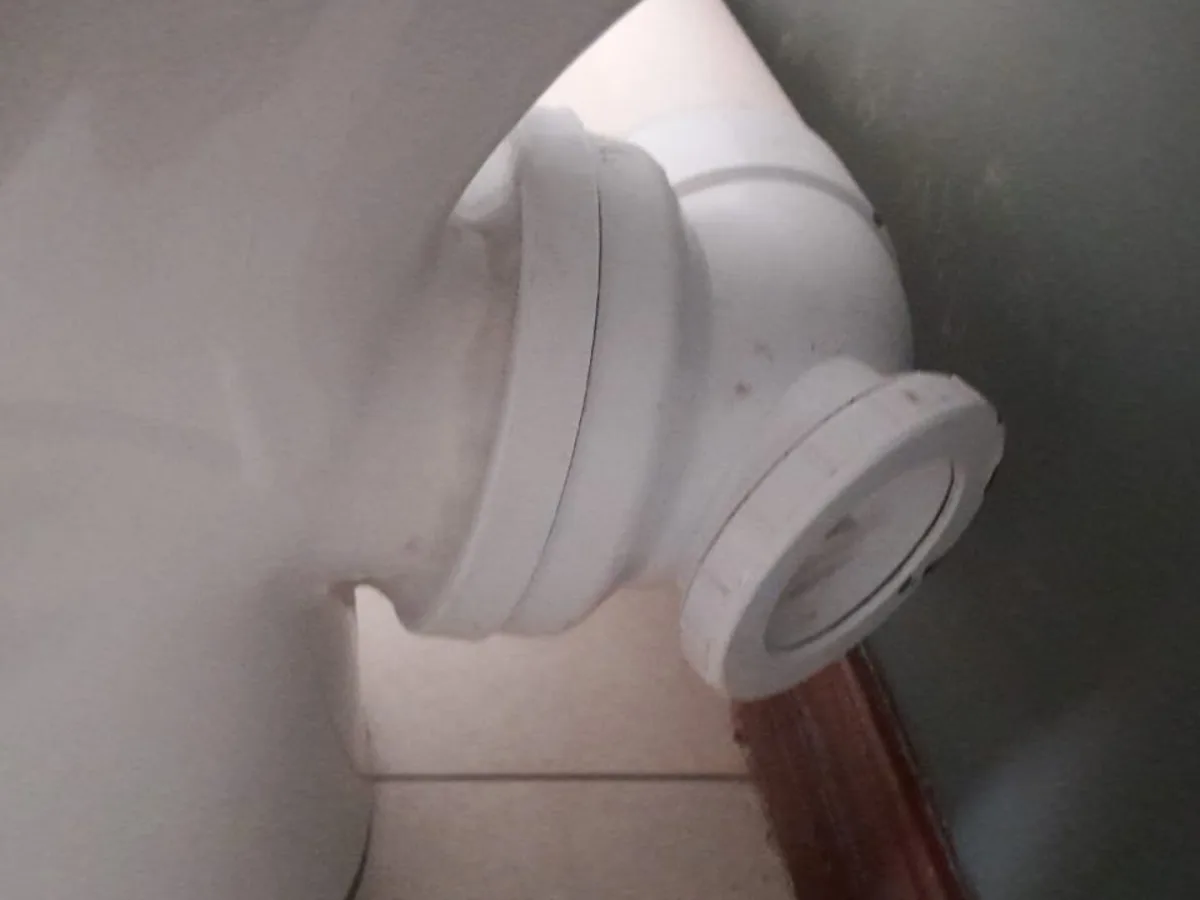 Close-up of completed plumbing repair work