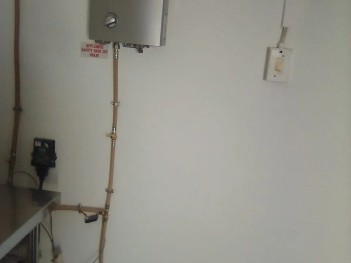 Close-up of completed plumbing repair work
