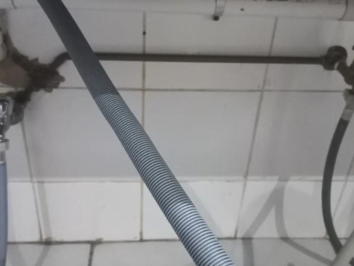 Close-up of completed plumbing repair work
