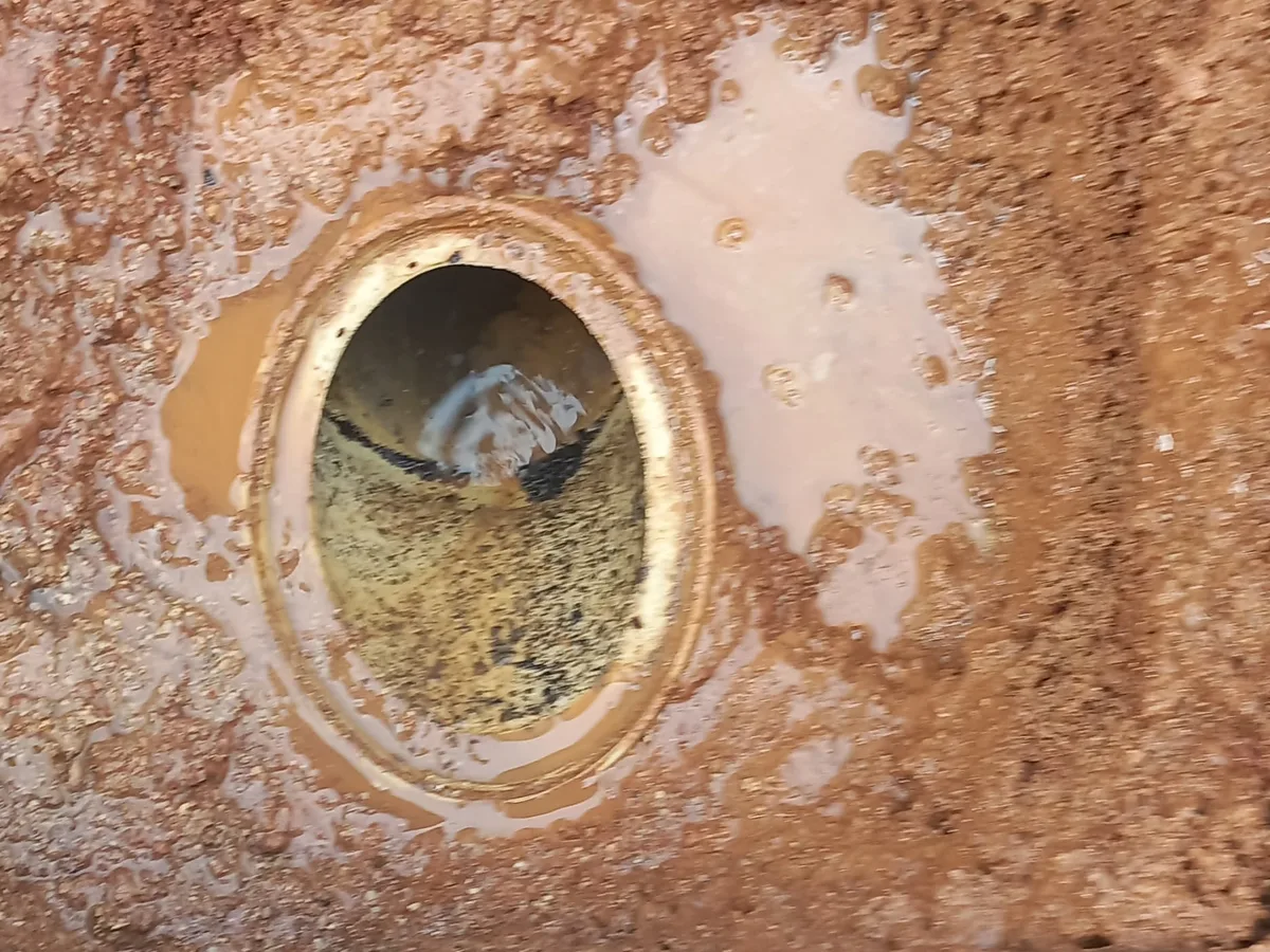 Close-up of completed plumbing repair work