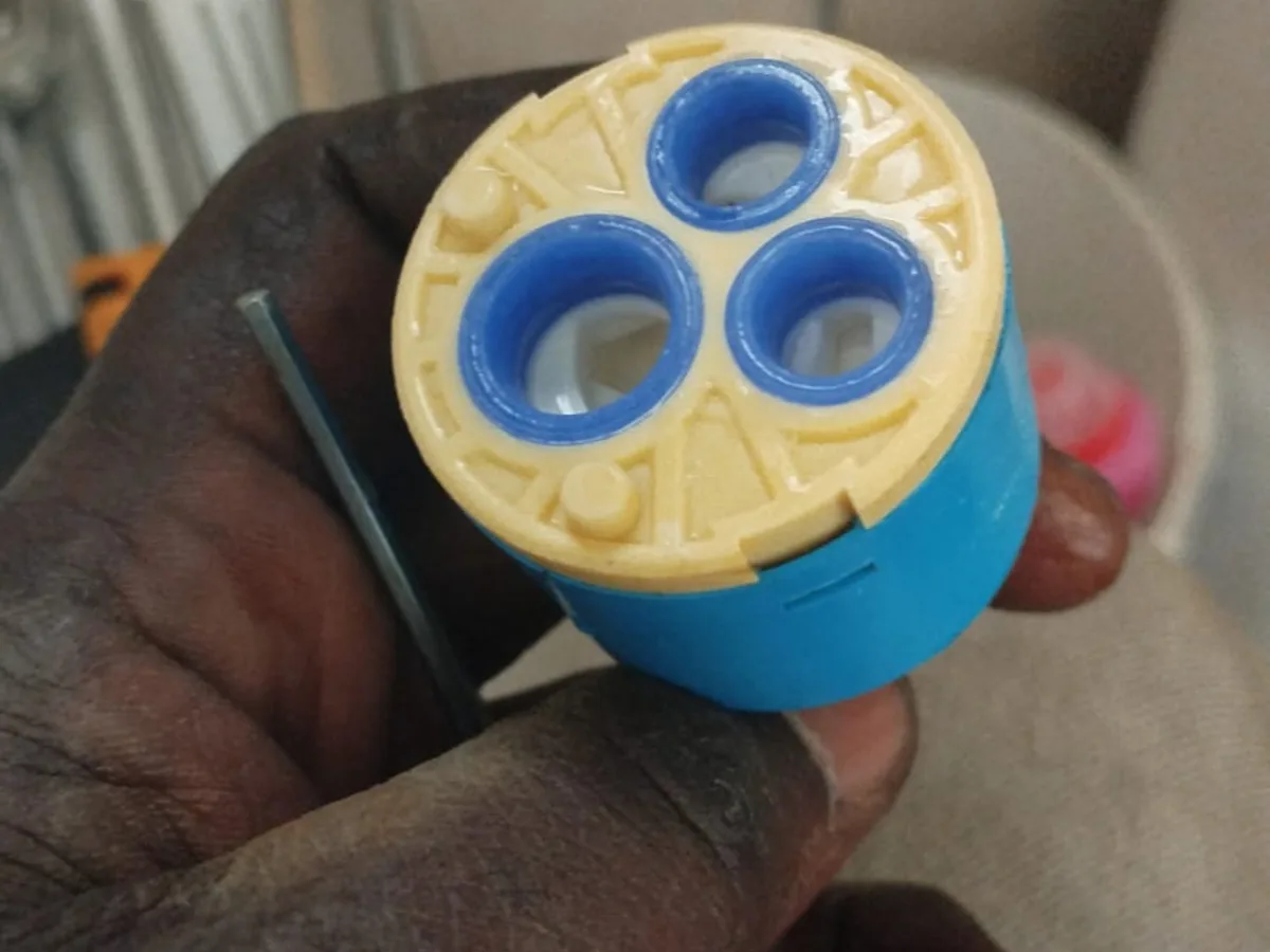Close-up of completed plumbing repair work