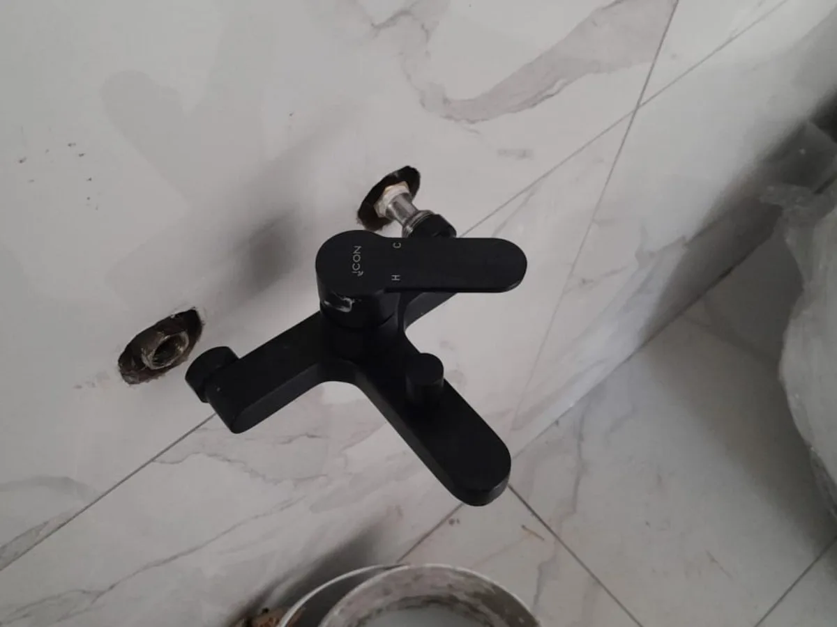 Close-up of completed plumbing repair work