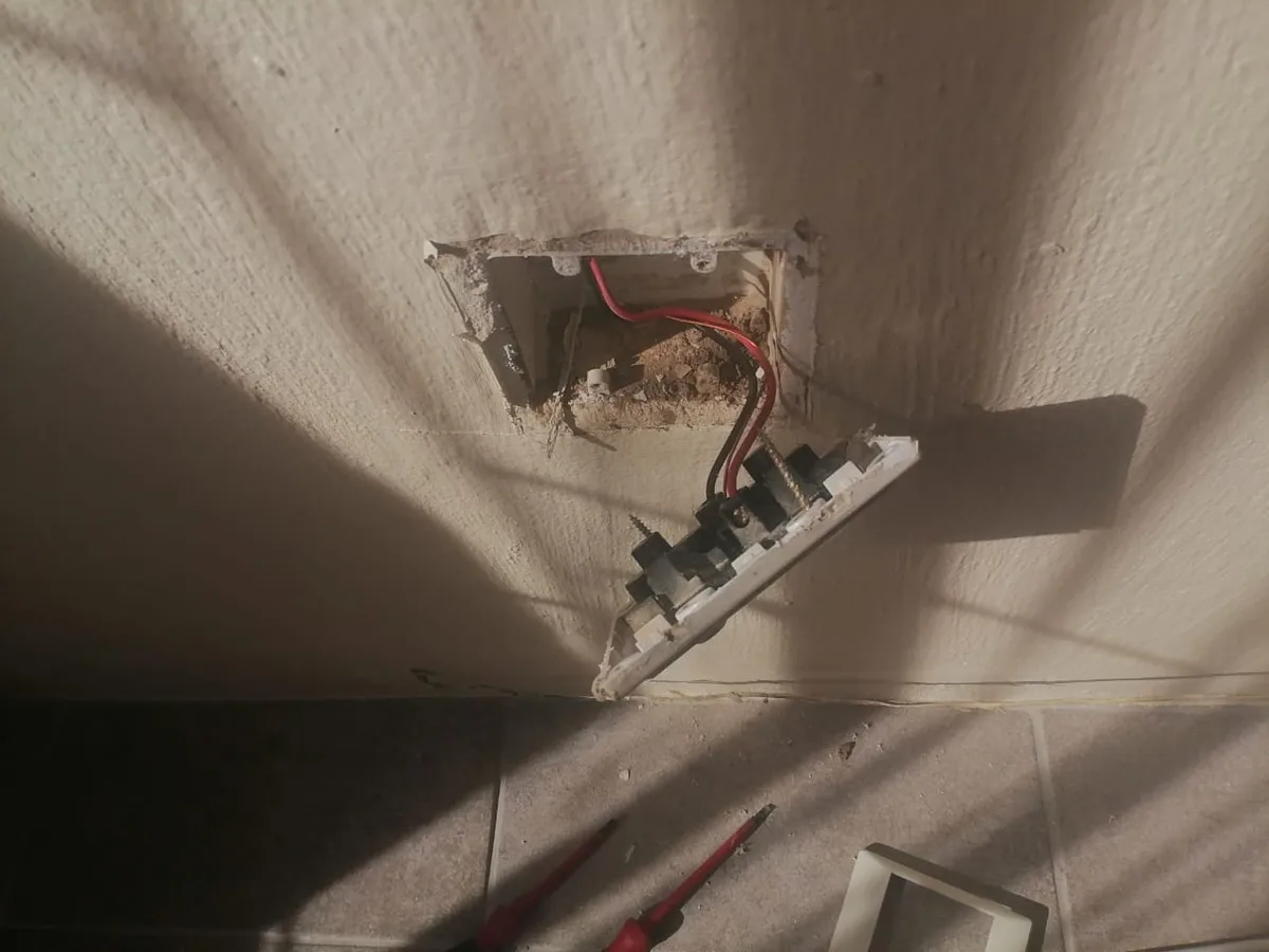 Close-up of completed plumbing repair work