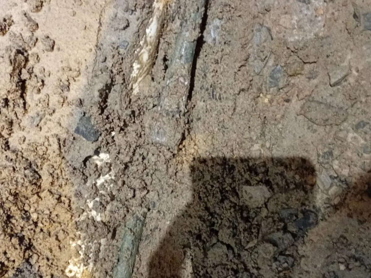 Close-up of completed plumbing repair work