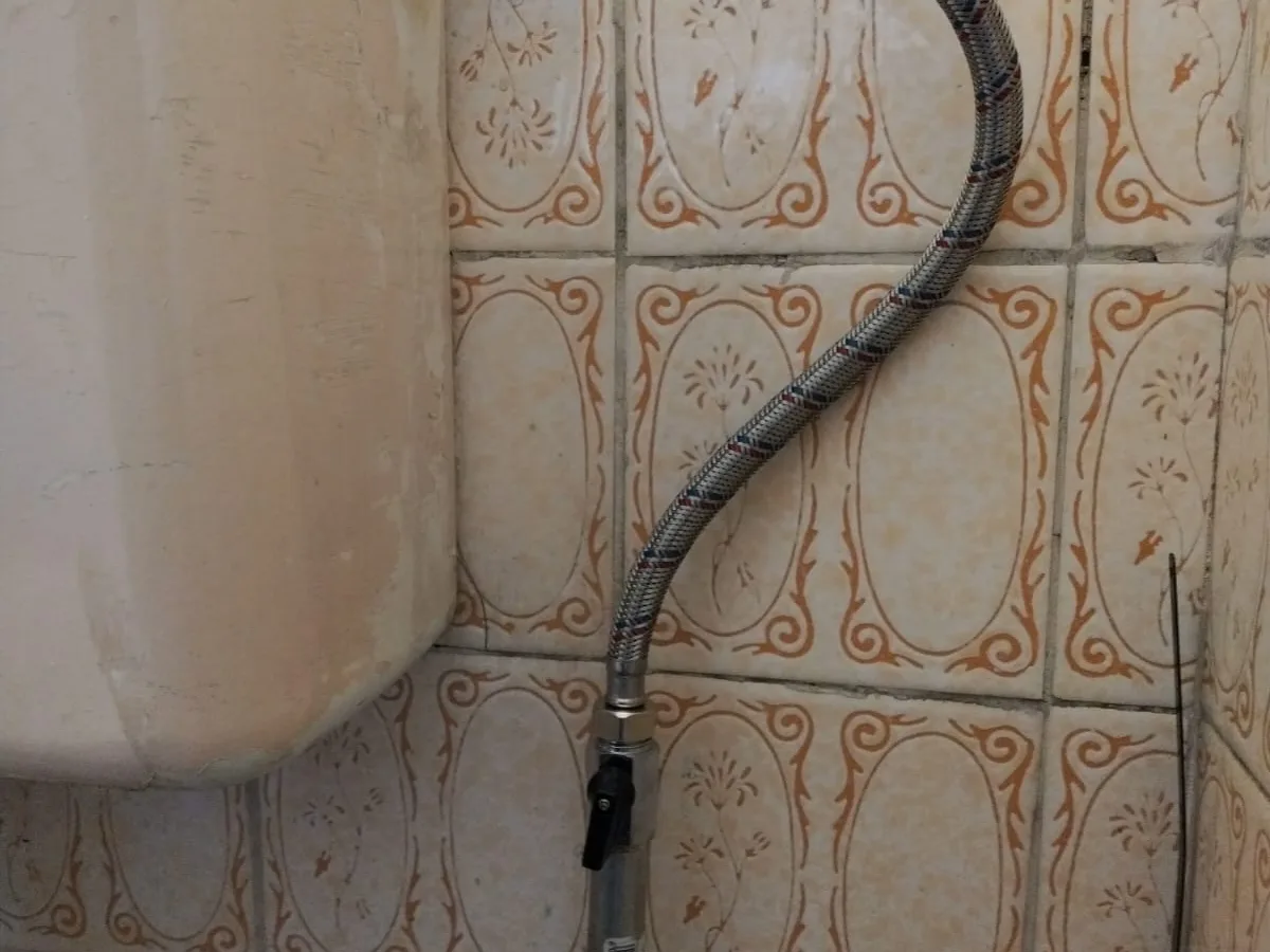 Close-up of completed plumbing repair work