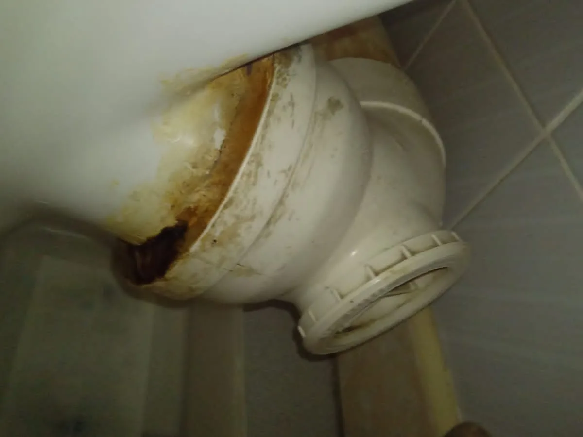 Close-up of completed plumbing repair work