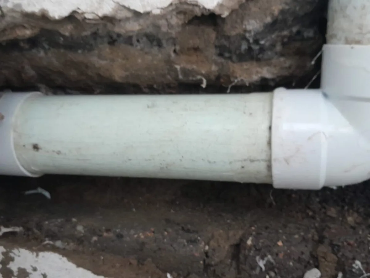 Close-up of completed plumbing repair work
