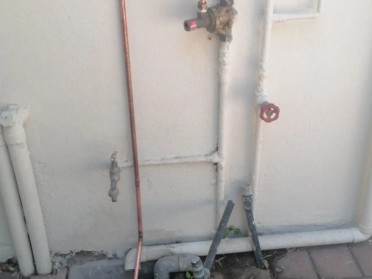 Close-up of completed plumbing repair work