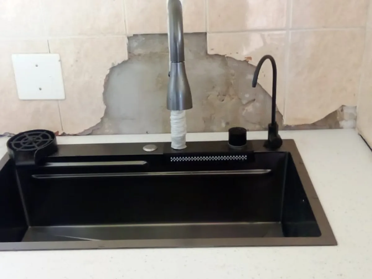 Close-up of completed plumbing repair work