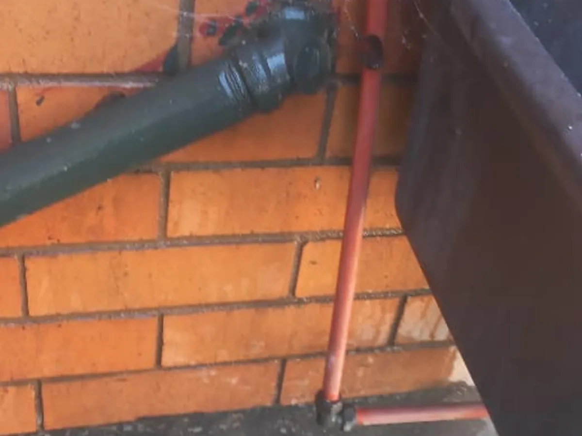 Close-up of completed plumbing repair work