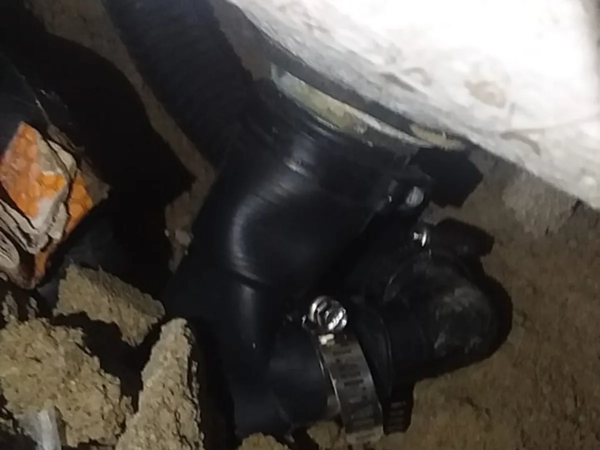 Close-up of completed plumbing repair work