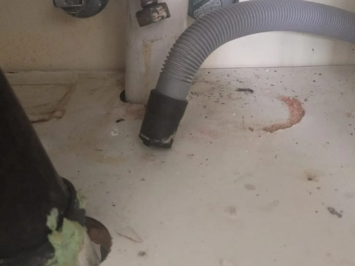 Close-up of completed plumbing repair work