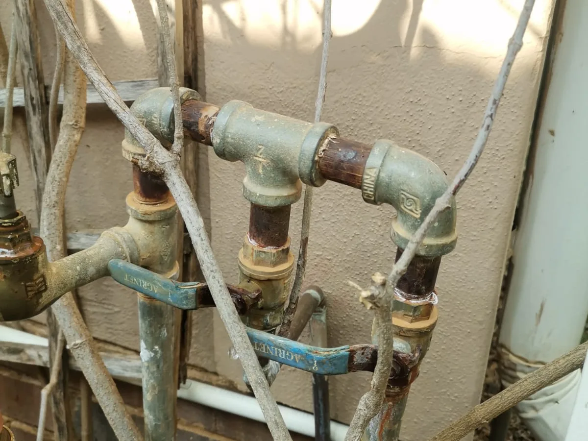 Close-up of completed plumbing repair work