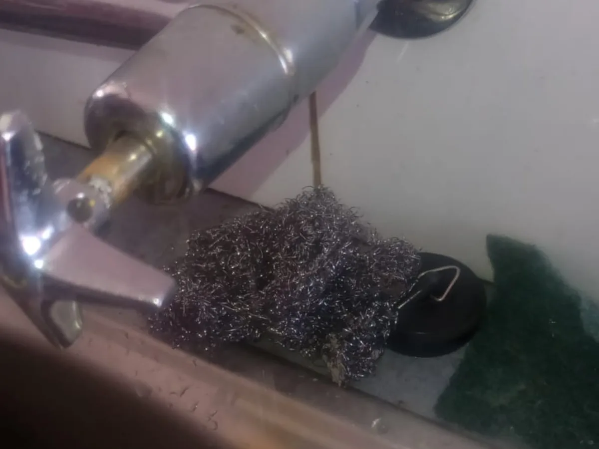 Close-up of completed plumbing repair work