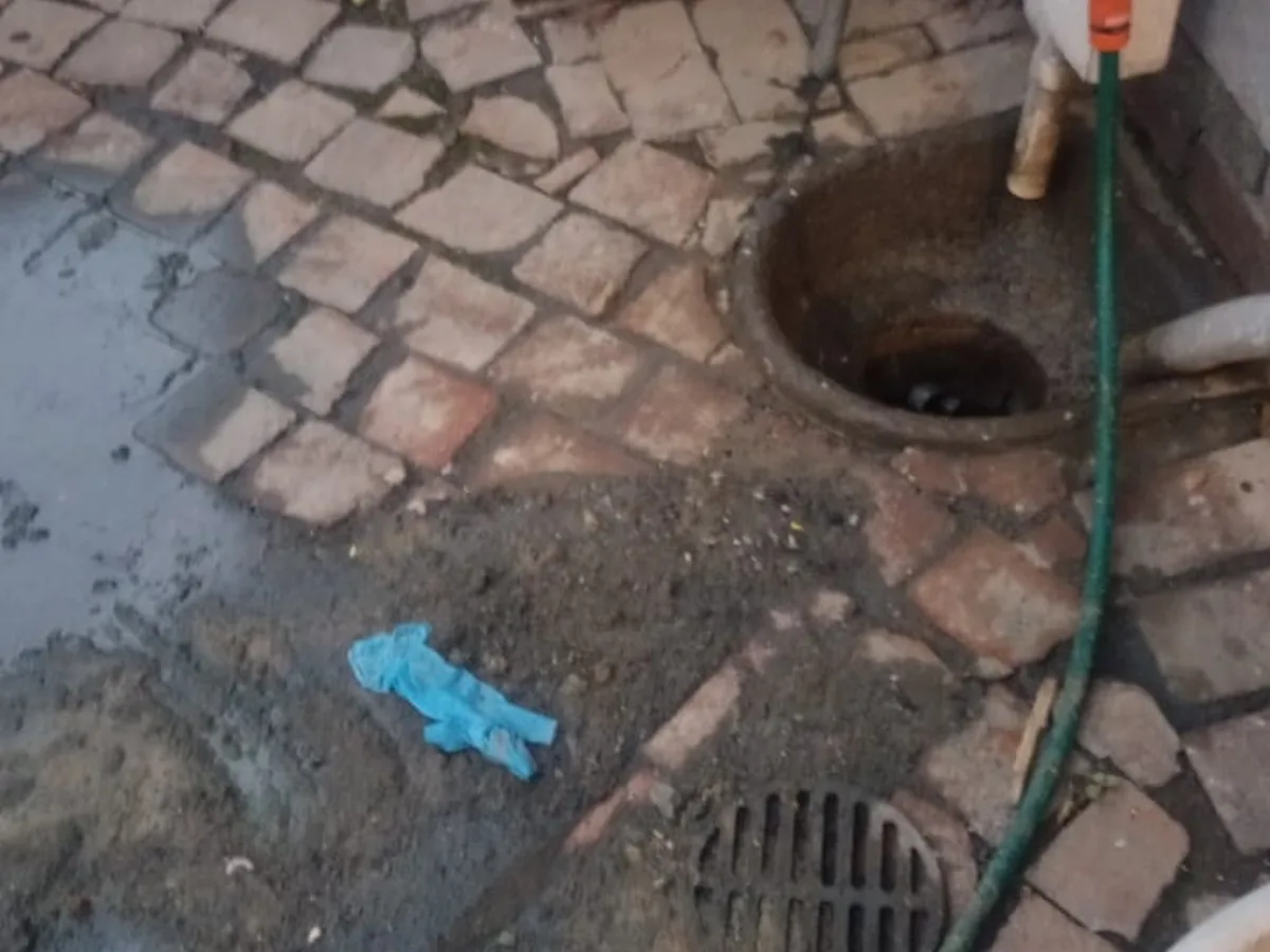 Close-up of completed plumbing repair work