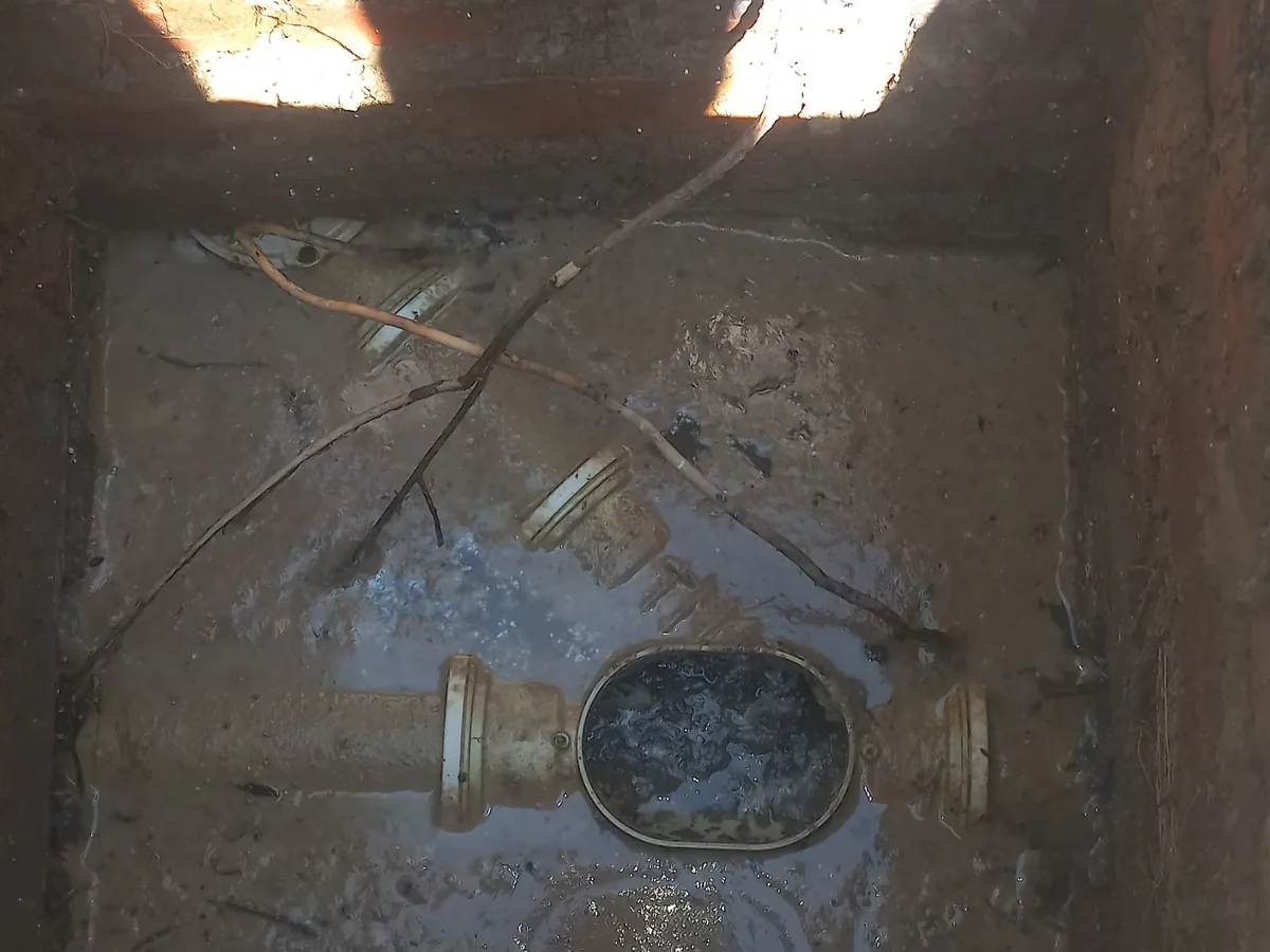 Close-up of completed plumbing repair work