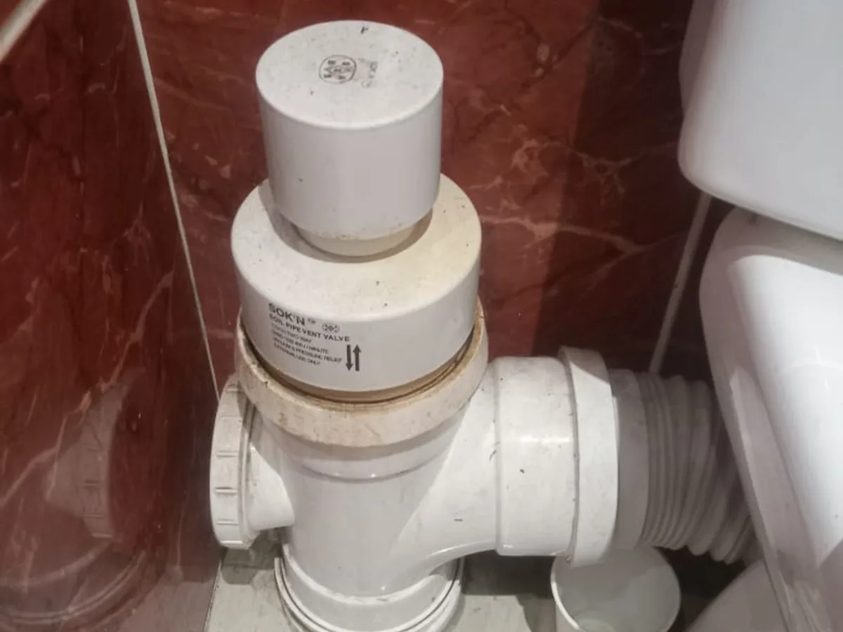 Close-up of completed plumbing repair work