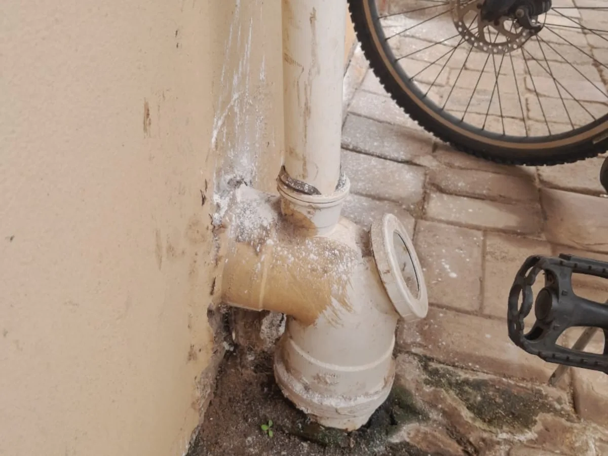 Close-up of completed plumbing repair work