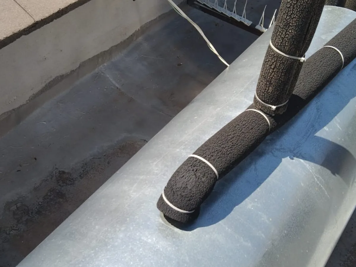 Close-up of completed plumbing repair work