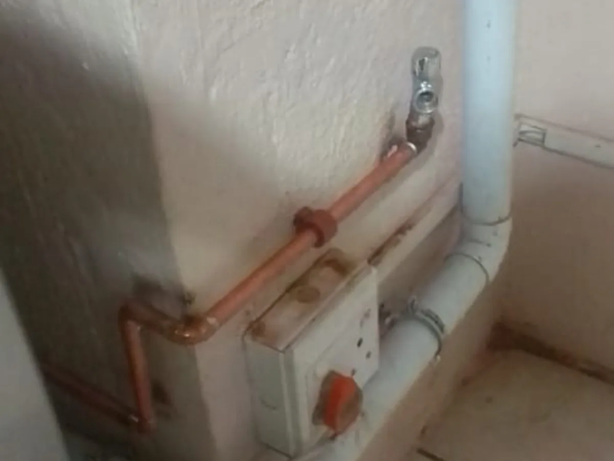 Close-up of completed plumbing repair work