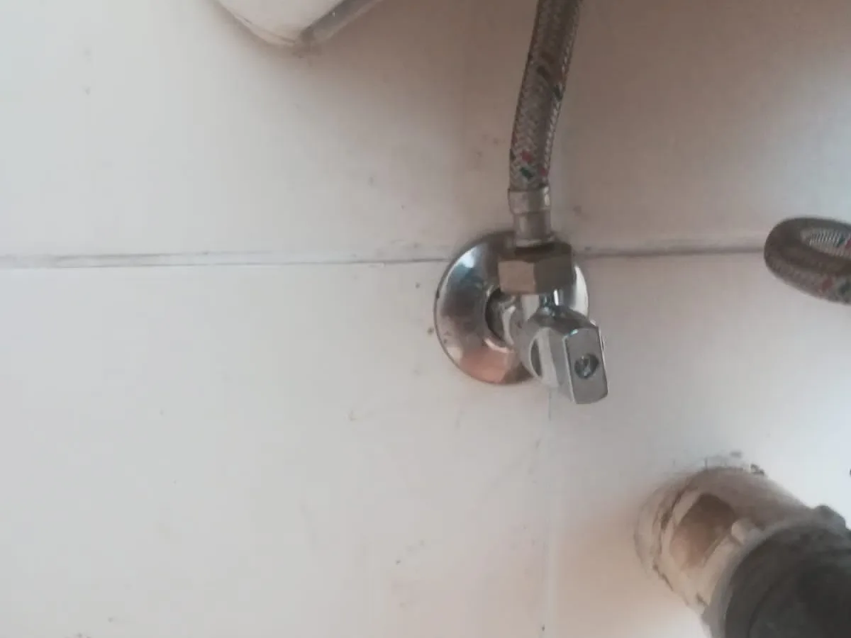 Close-up of completed plumbing repair work
