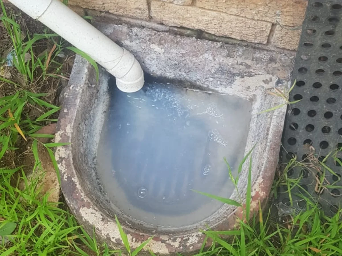 Close-up of completed plumbing repair work