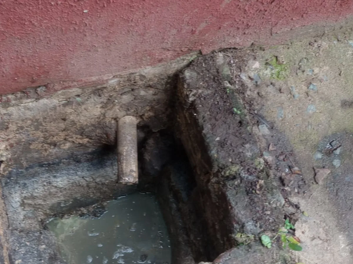 Close-up of completed plumbing repair work