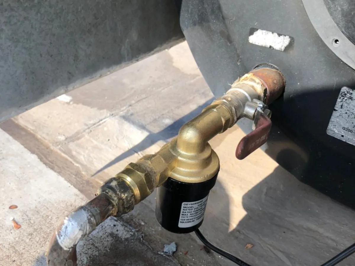 Close-up of completed plumbing repair work