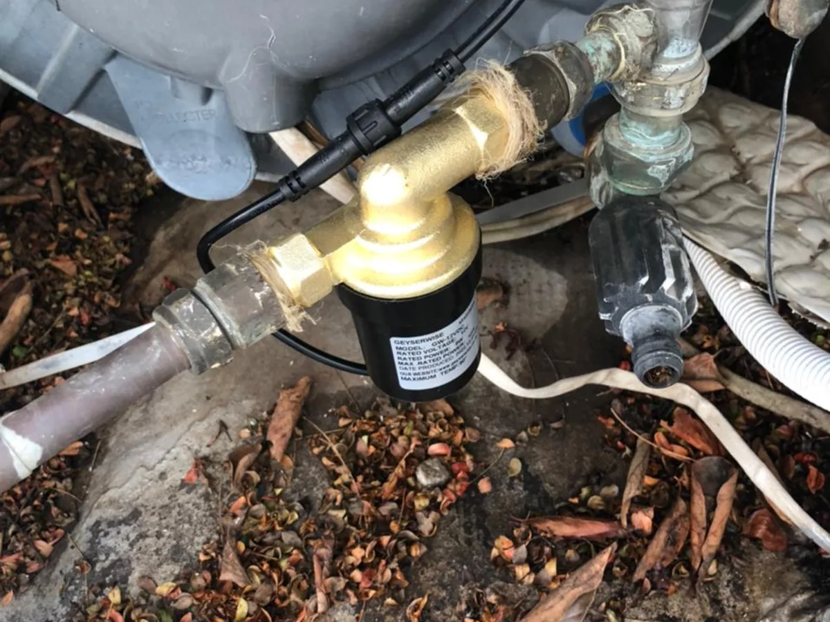 Close-up of completed plumbing repair work