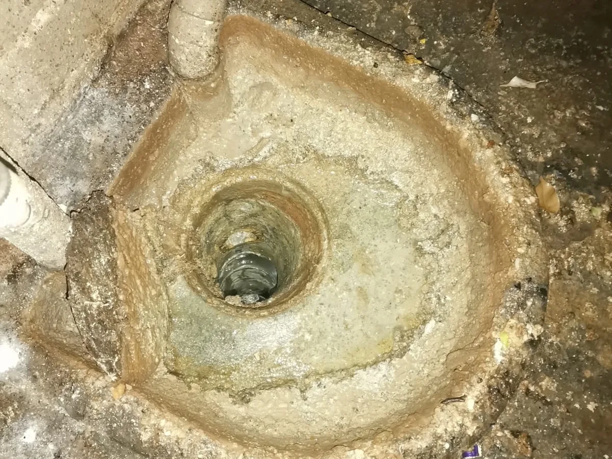 Close-up of completed plumbing repair work