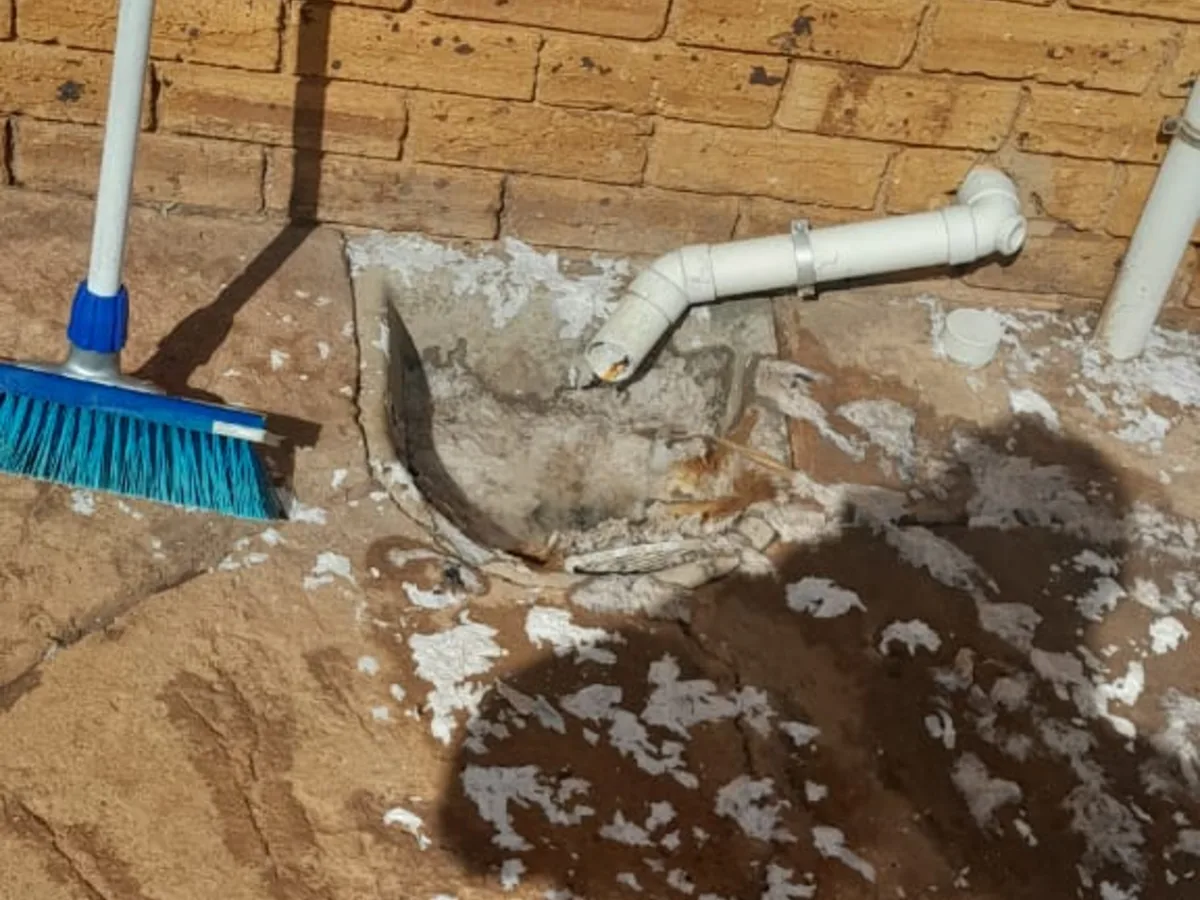 Close-up of completed plumbing repair work