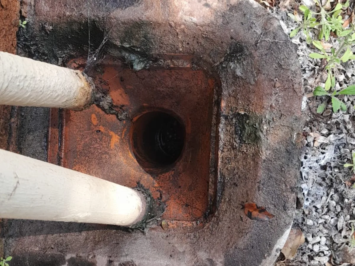 Close-up of completed plumbing repair work