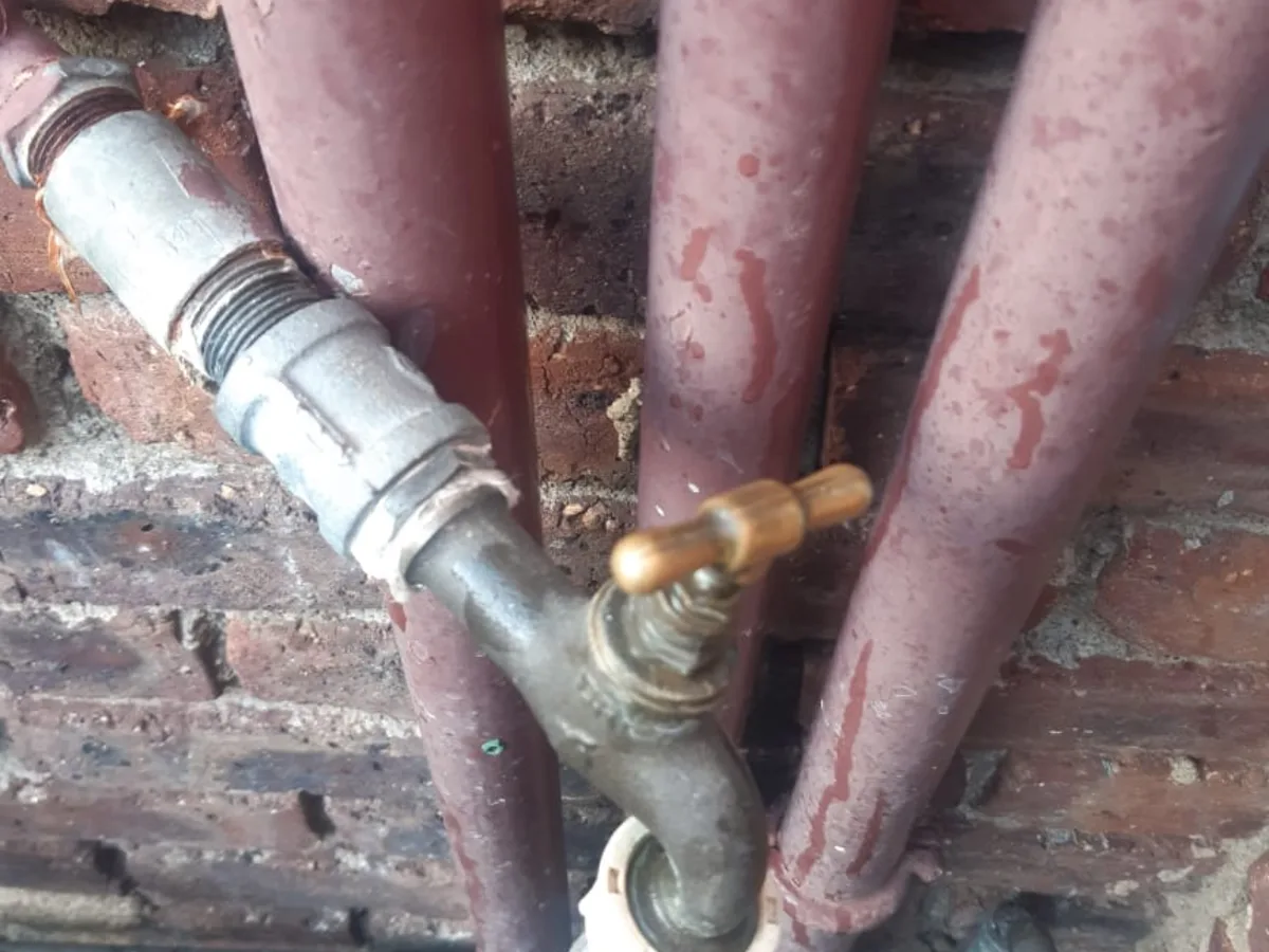 Close-up of completed plumbing repair work