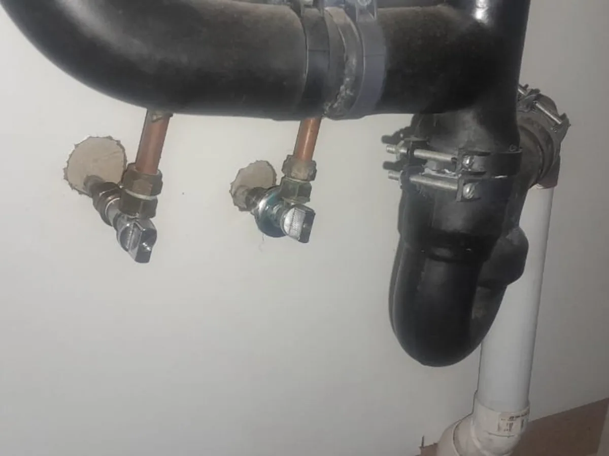 Close-up of completed plumbing repair work