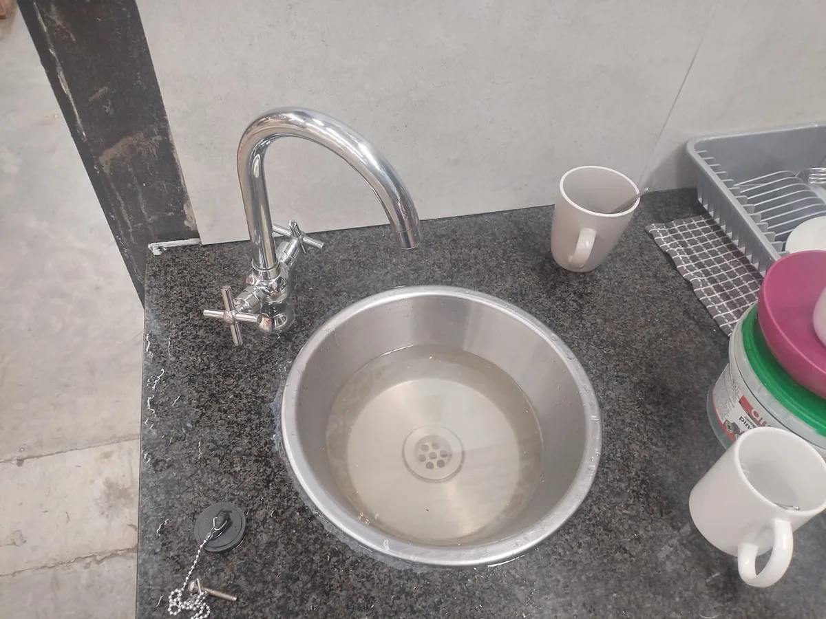 Close-up of completed plumbing repair work