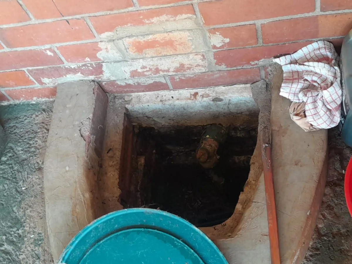 Close-up of completed plumbing repair work