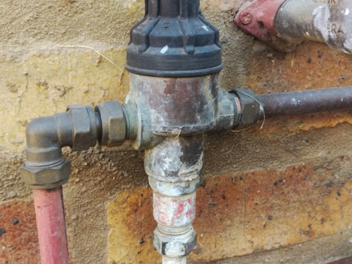 Close-up of completed plumbing repair work