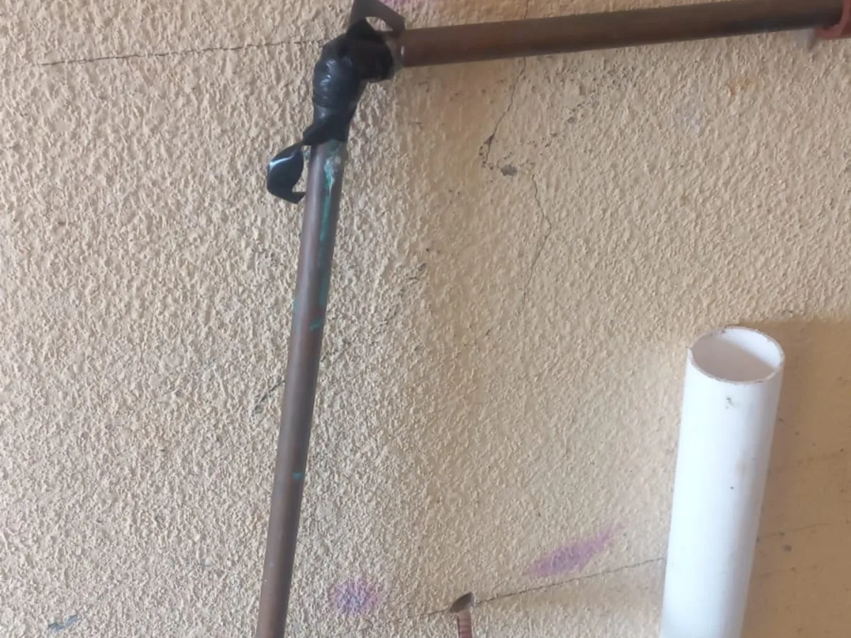 Close-up of completed plumbing repair work