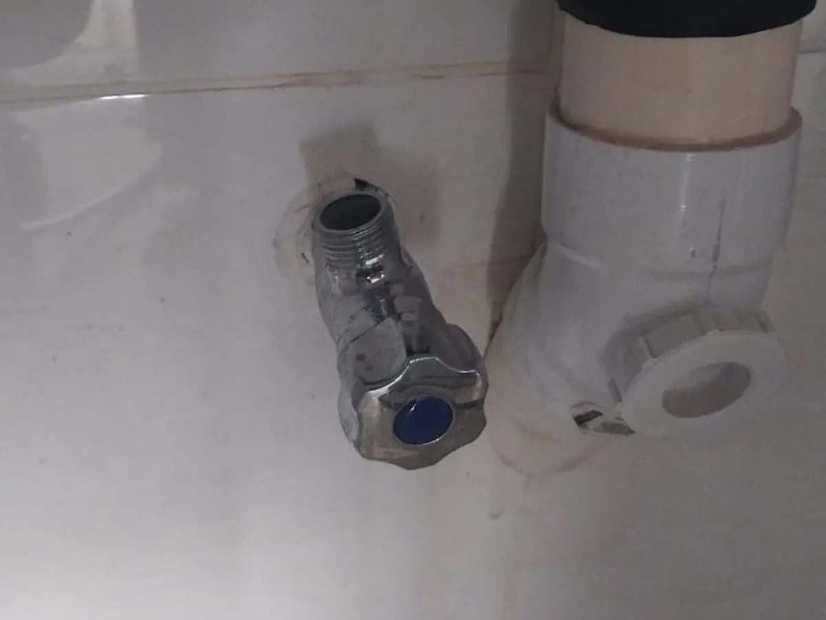 Close-up of completed plumbing repair work