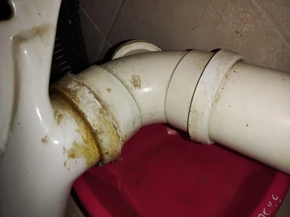 Close-up of completed plumbing repair work