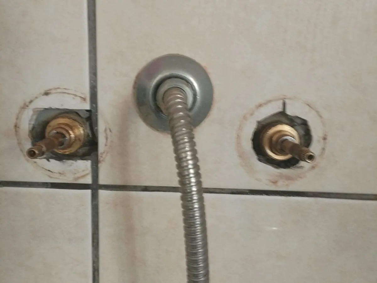 Close-up of completed plumbing repair work