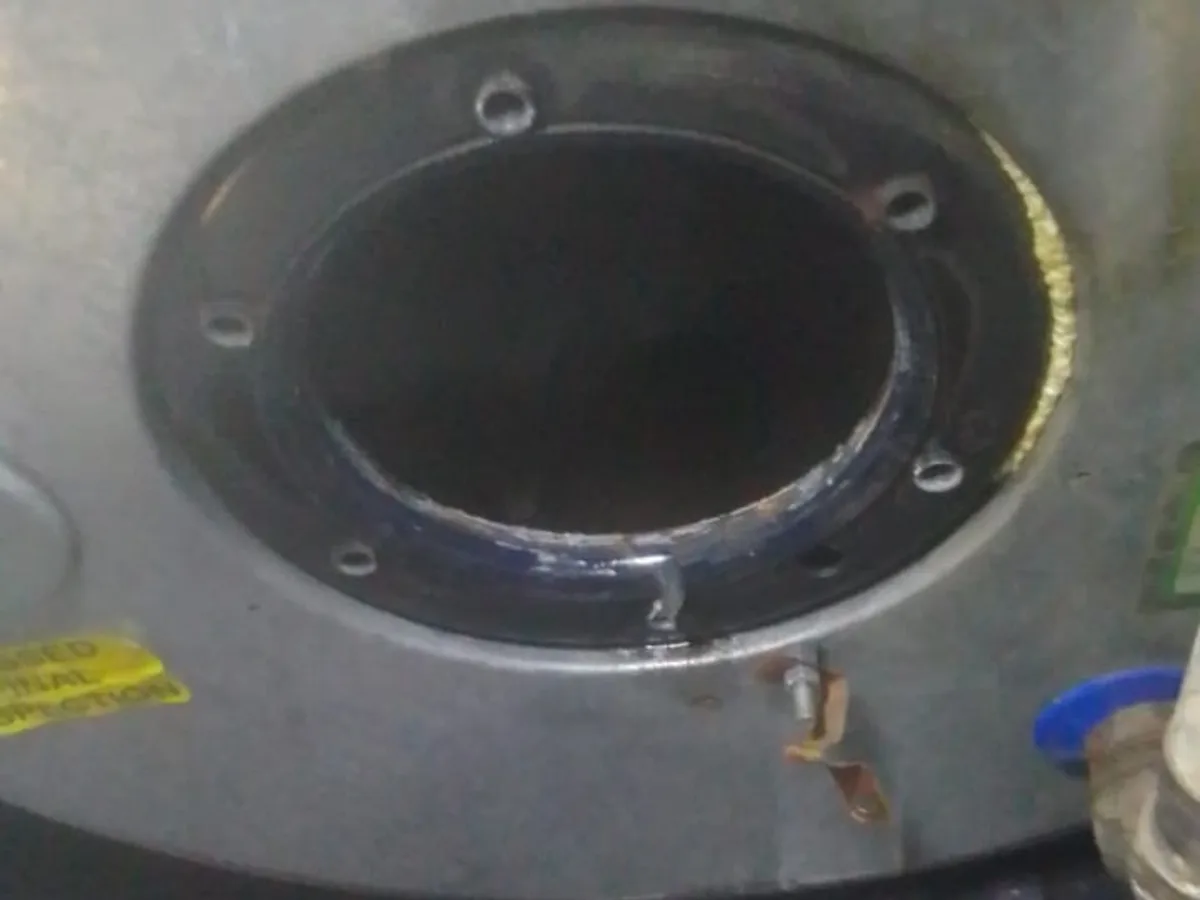 Close-up of completed plumbing repair work